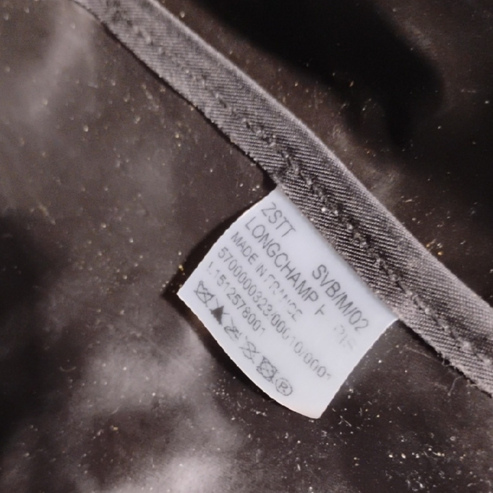 SALE! Like New Longchamp Le Pliage Black Nylon/Leather Small Tote W Strap - Picture 14 of 14
